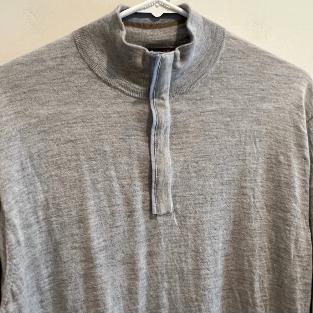 Peter Millar quarter zip cashmere‎ silk pullover sweater